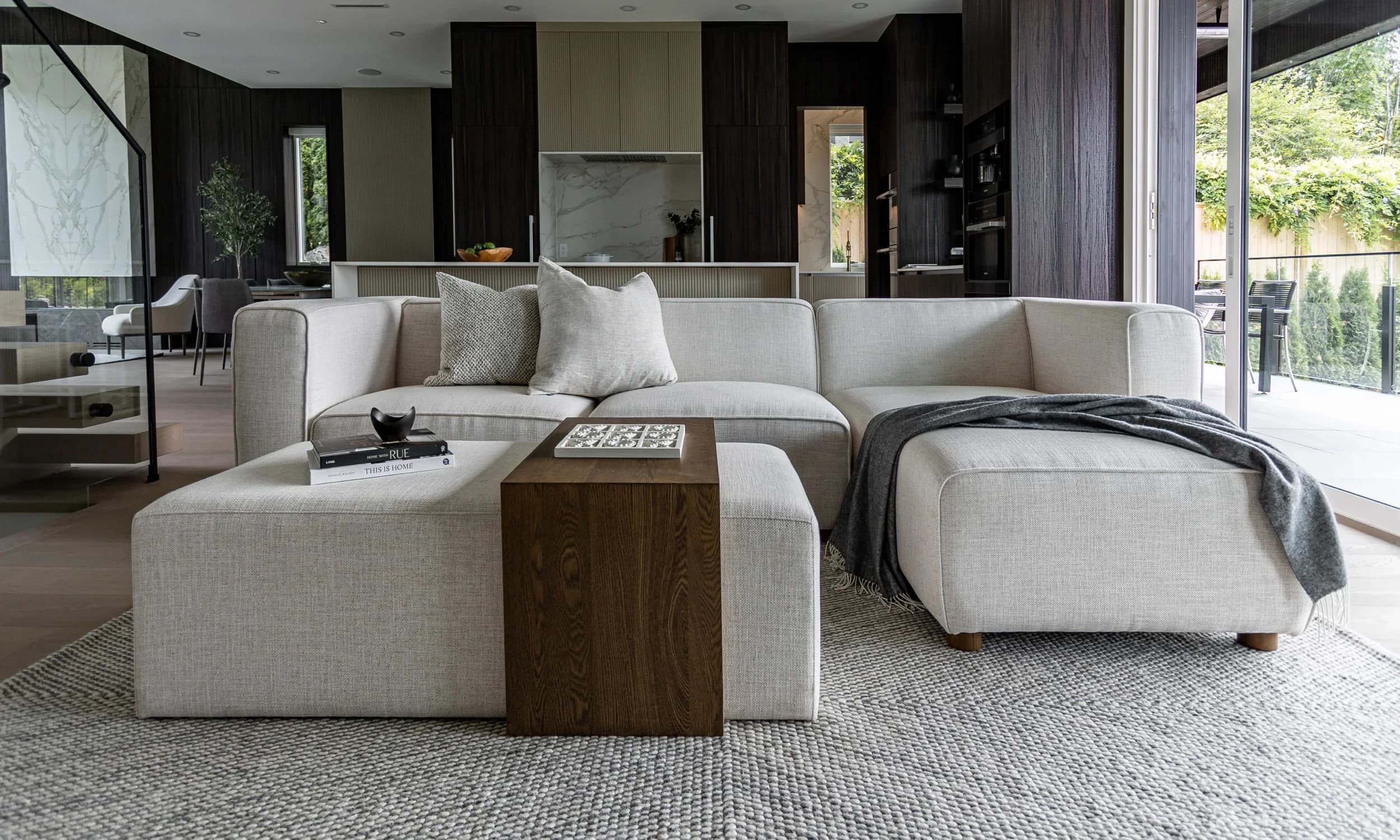Accent chair and decor from a complete furniture package