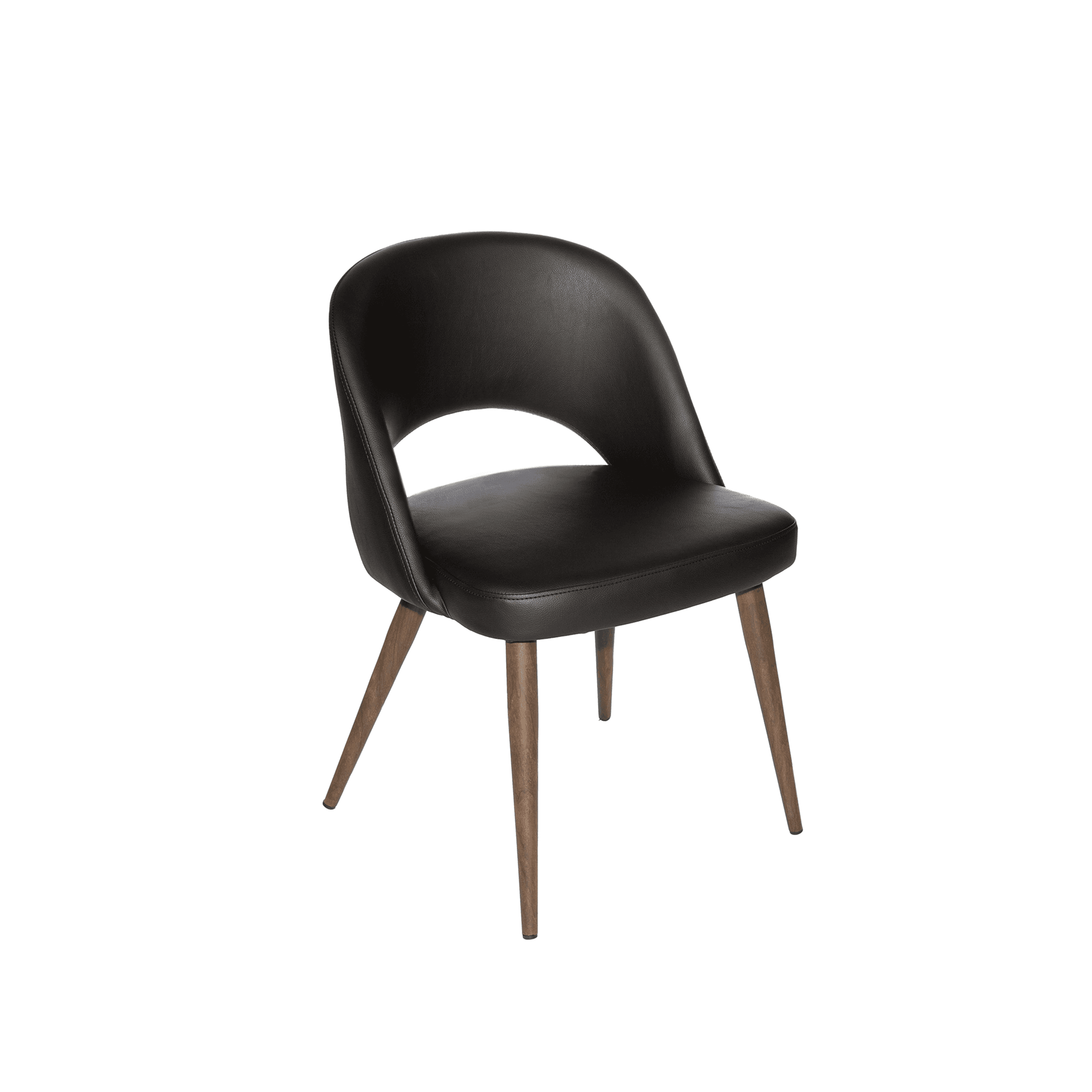Turner Chair - Black on Dark Walnut