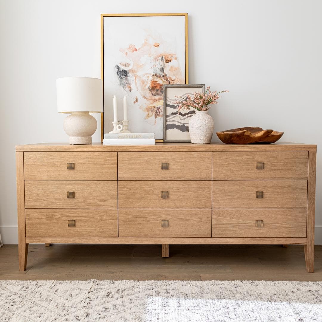 Hara 9 Drawer Dresser - Natural Oak Hara 9 Drawer Dresser - Natural Oak