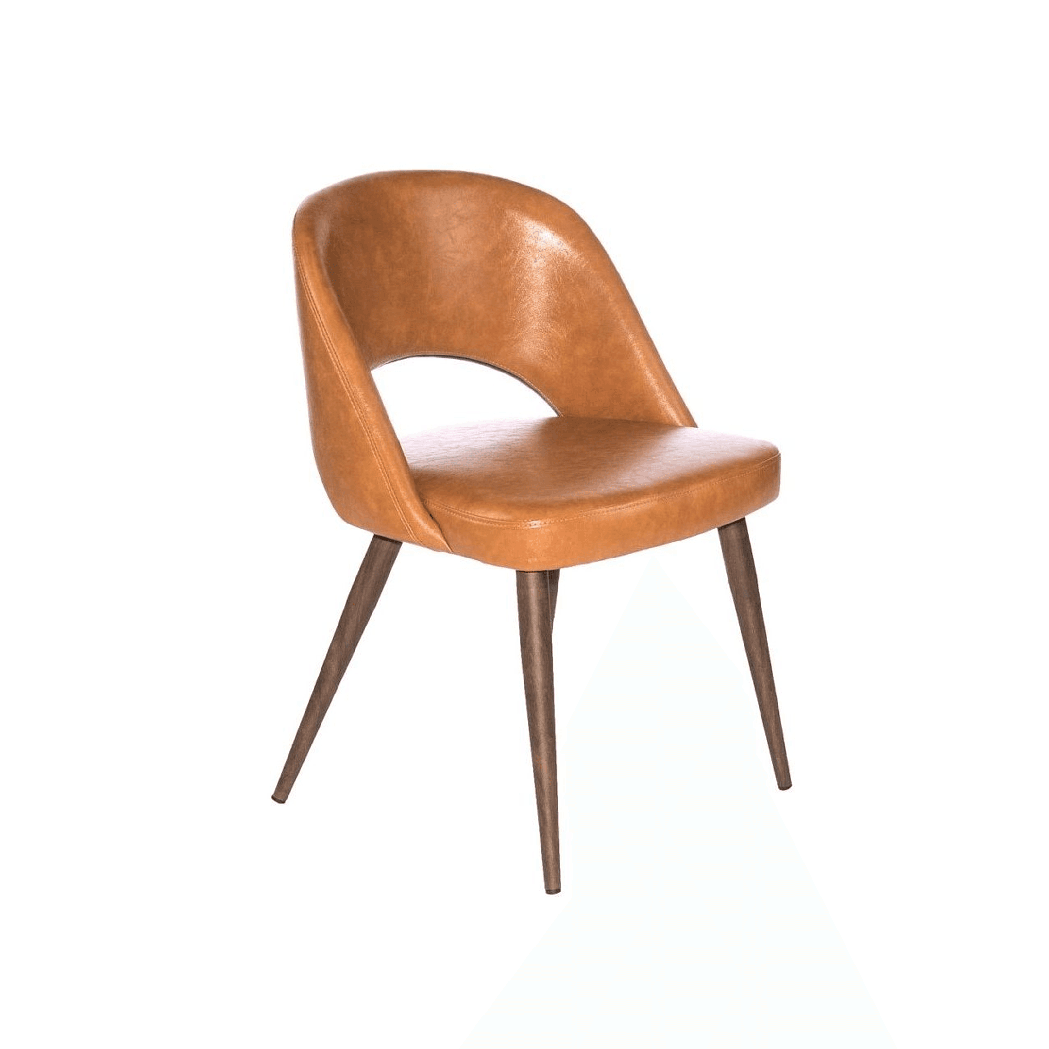 Turner Chair - Cognac on Dark Walnut