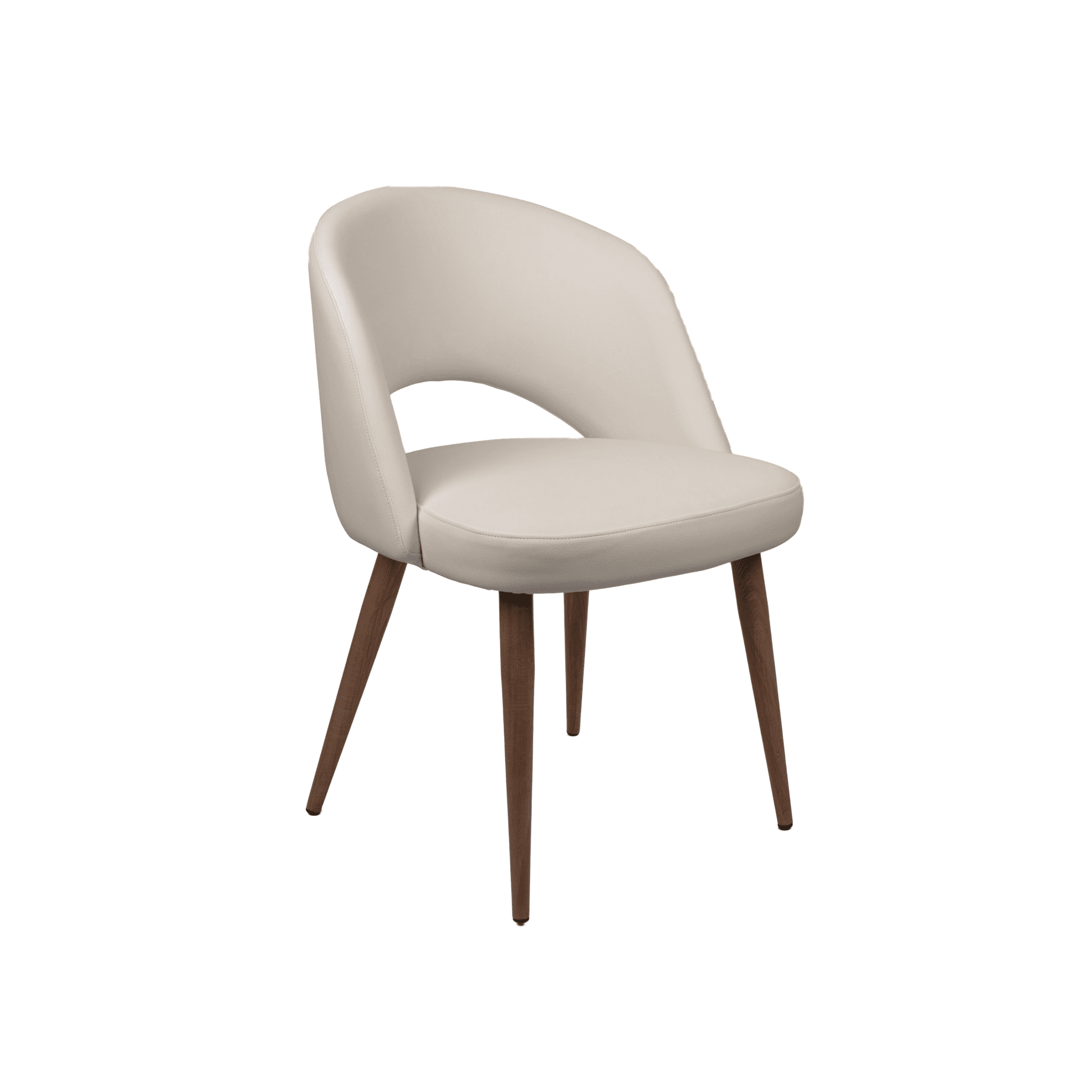 Turner Chair - White on Dark Walnut