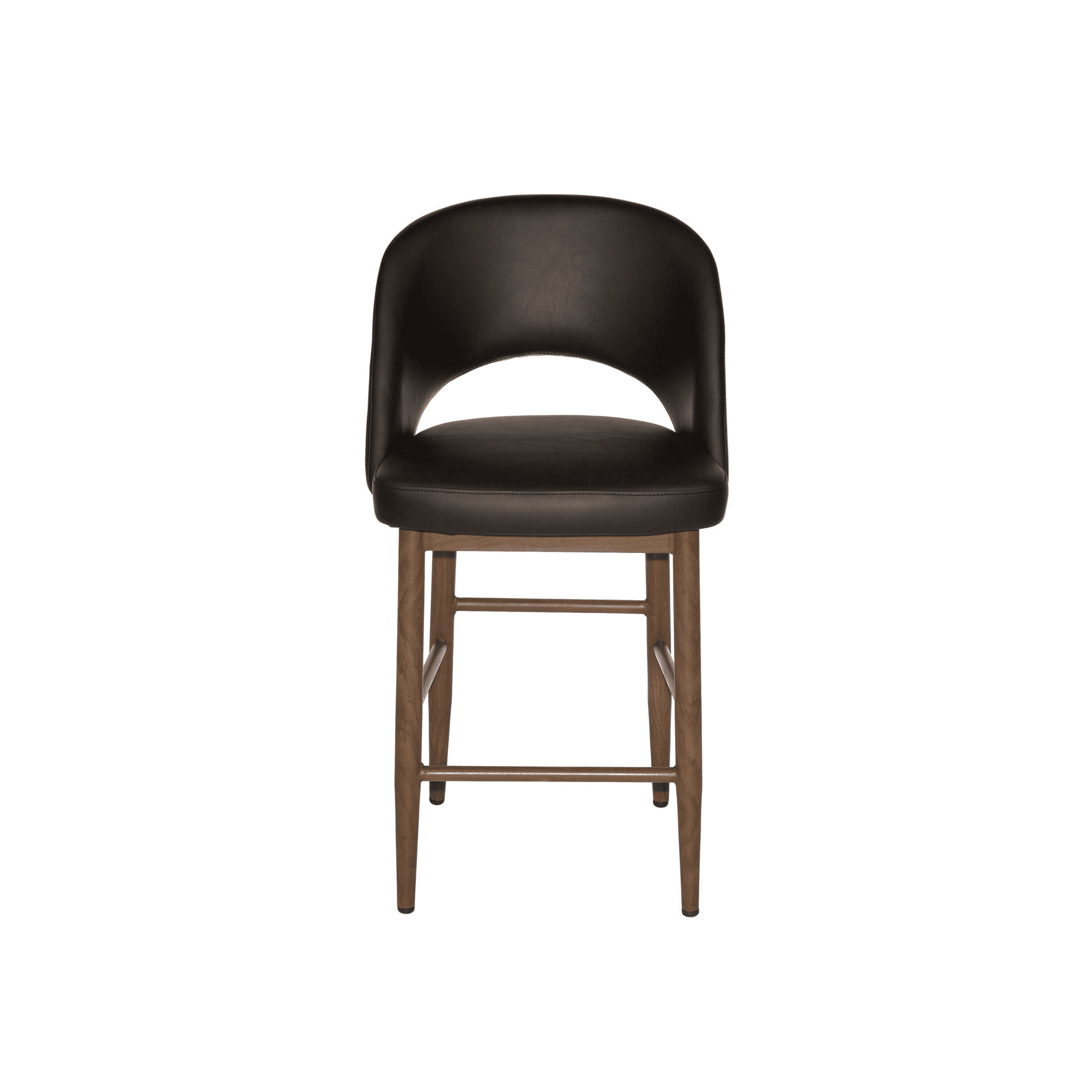 Turner Counter Stool - Black on Dark Walnut